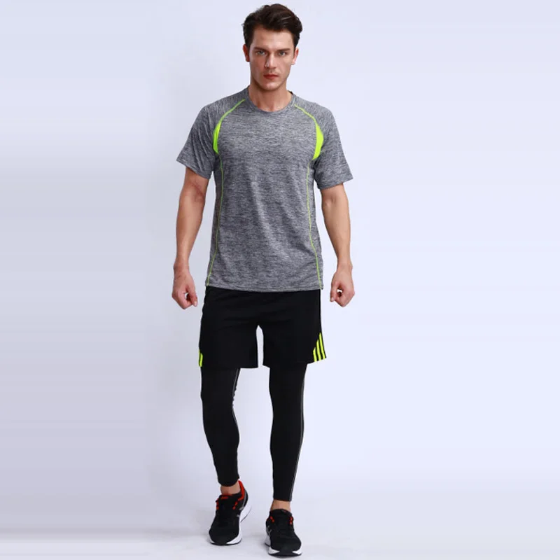 High quality fitness t shirt running sports gym wear men