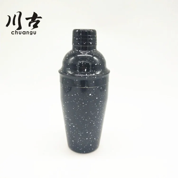 4 шт., коктейльный шейкер из нержавеющей стали с черной краской, 550 мл