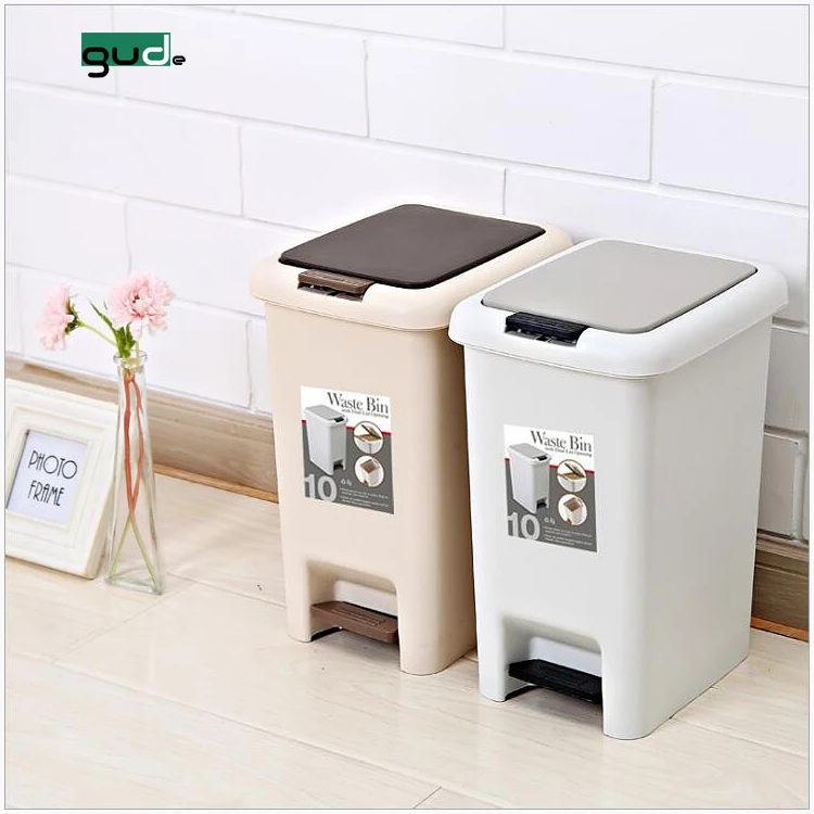china supplier 10l household dual purpose pressing type trash can with pedal dustbin waste bin