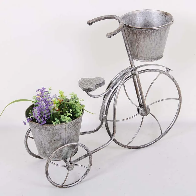 New Product China Supplier Garden Decor Metal Bicycle Flower Pot
