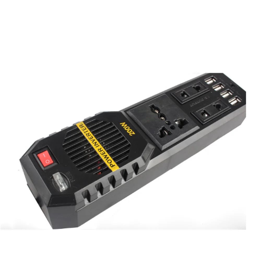 200W DC 12V to AC 220V  Power Inverter Car Vehicle Voltage USB Power Inverter Adapter Converter Support Home Use