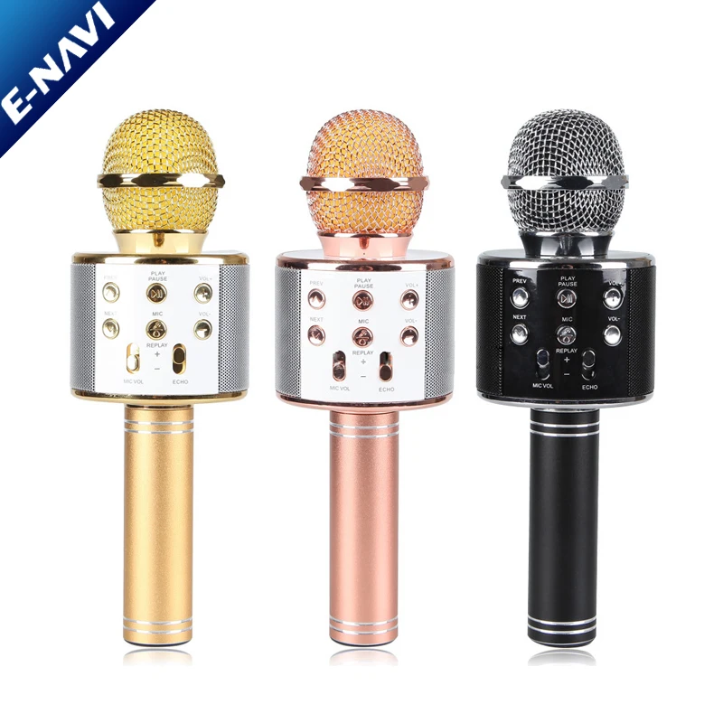
WS858 Handheld Mic Speaker USB Portable Wireless KTV Karaoke Microphone for Mobile Phone and TV 