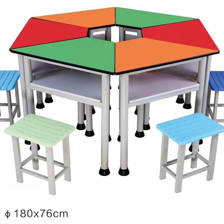 Colorful Classroom Furniture Kindergarten Study Desk Chair Tables For Kids Children