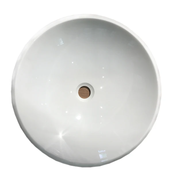 Elegant Round Modern Yellow Bathroom Vessel Tempered Glass Sink