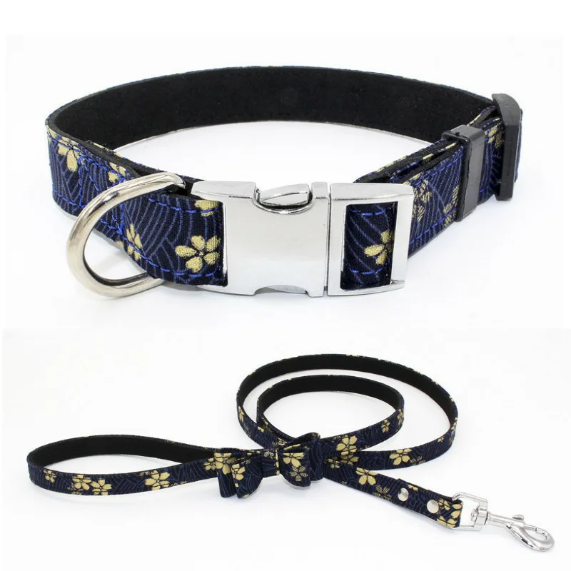 Printed Pet Safe Buckle Products Lettering Dog Collar Berry Dog Supplies Pet Collar Leash Set