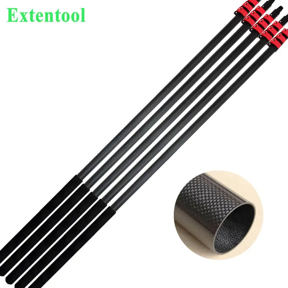 Extentool carbon fiber 15m telescopic pole with 3K tube for window cleaning