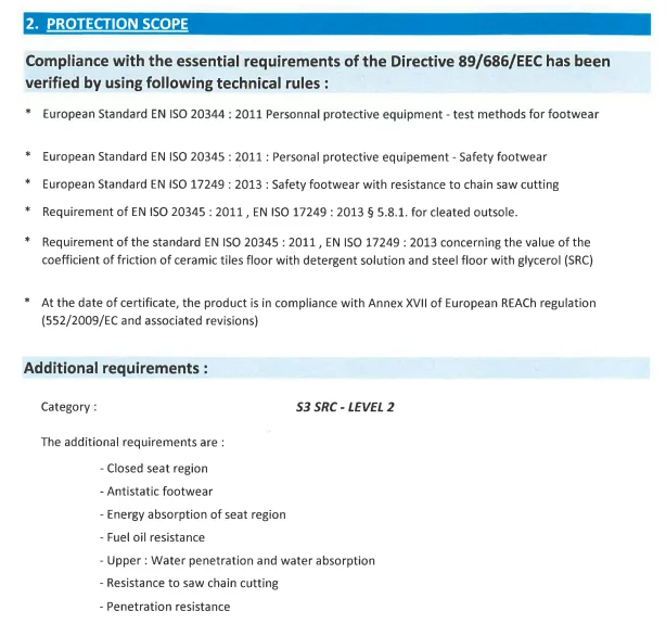 Darlingwell Brand Forest safety boots forestry safety boots CE EN17249 chainsaw boots