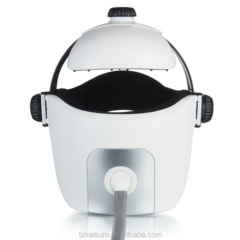 head massager with vibration massage,heat therapy,acupressure and smoothing music