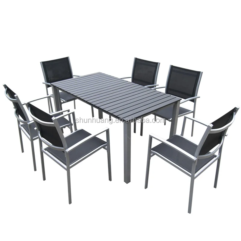 high quality waterproof outdoor furniture chair garden dining sets aluminum chairs