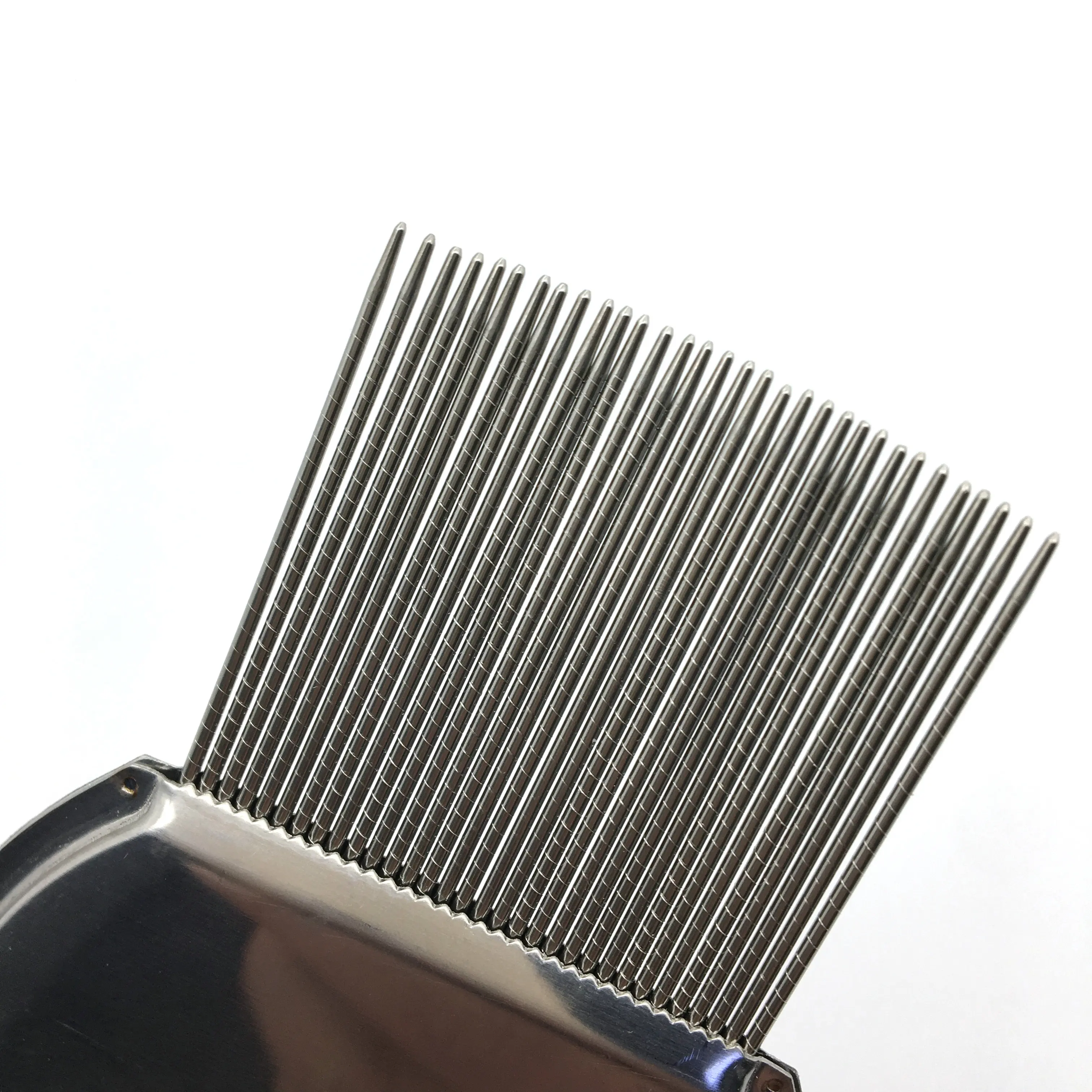Blister Card Packed Stainless steel Lice Louse Nit Flea Tick Spiral Grooved Comb With End-rounded Teeth For Human Hair Cleaning