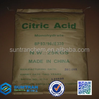 mesh size 30-100 bulk citric acid anhydrous from anhui suntran