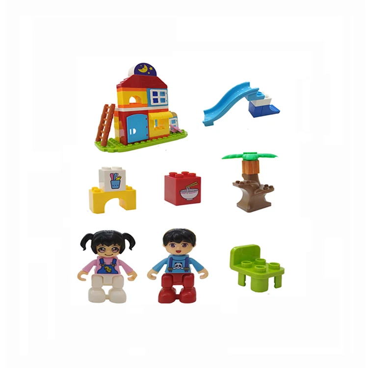 
Baby Toy Train Building Blocks Large Size Construction Plastic Block Toys 