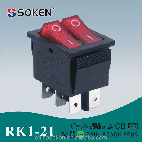 Soken 6 контакт. вкл выкл 250 В 125 свет kcd8 перекидной переключатель