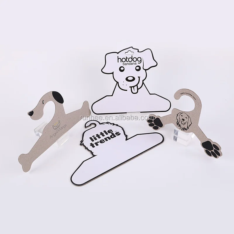 Cute design pet clothing hanger paper cardboard clothes hangers