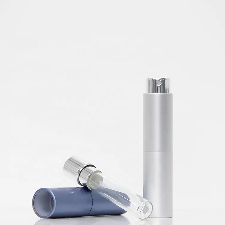 Black Twist Up Aluminum Metal Perfume Atomizer 8ml Refillable