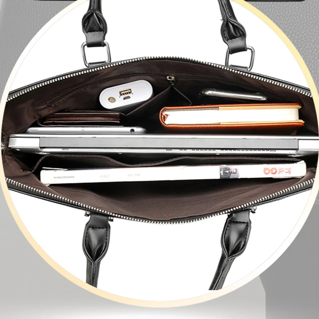 Мужской деловой портфель из ПУ кожи, молодежная сумка, вместительная сумка для ноутбука, мужская сумка через плечо, 2019