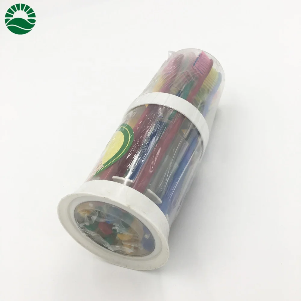 
ORALIENT FAMILY 12 pcs hard bristle round plastic box family packed toothbrush 