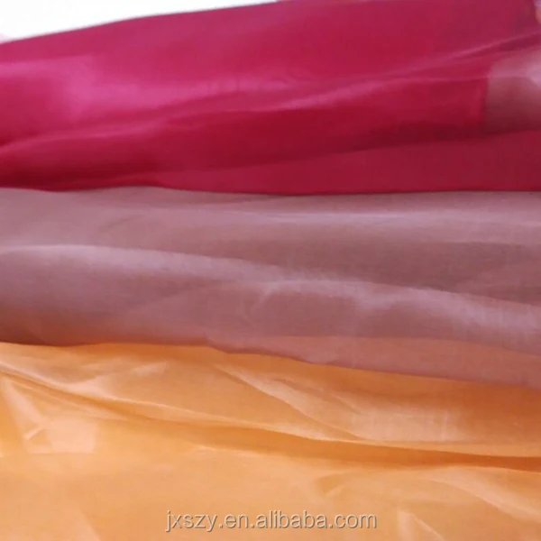 100%silk organza gauze for dress silk fabric organza fabric