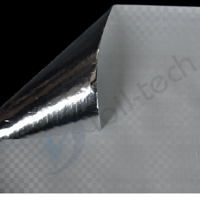 Reflecting Aluminum Radiant Barrier Attic Foil Faced Woven Fabric roof foil heat thermal insulation white solid