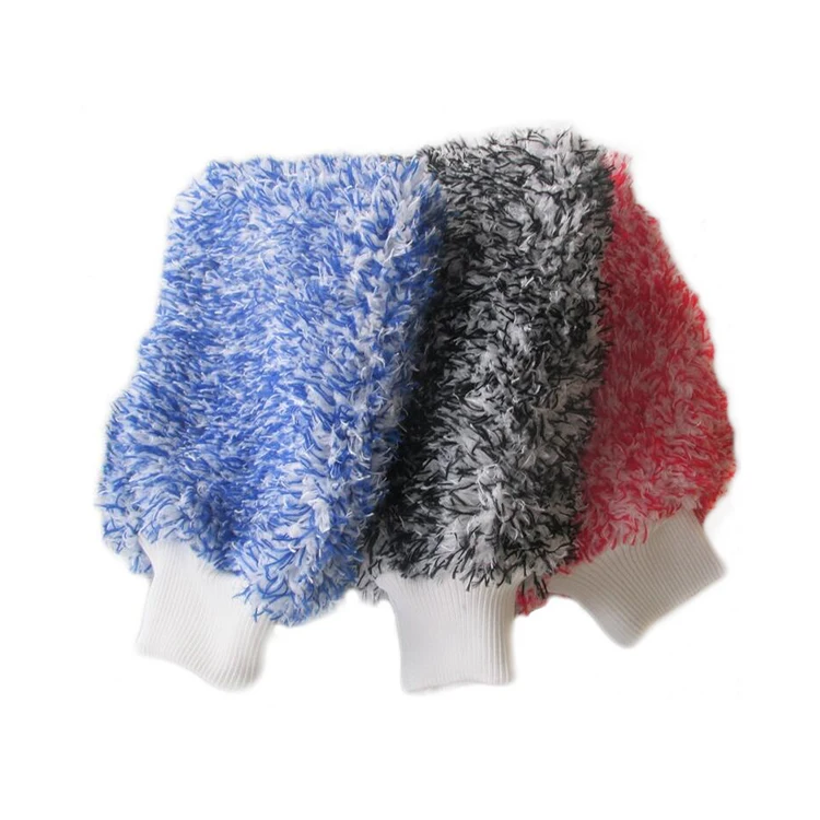 
Sublimation kitchen dishwashing gloves high density washing cleaning glove microfiber chenille cloth gloves for car 