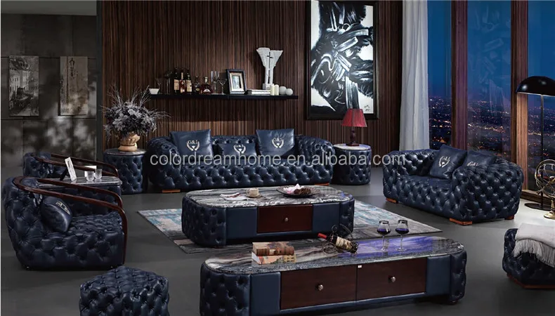 home furniture modern style luxury set design low price sofa set, genuine leather sofa, latest living room sofa