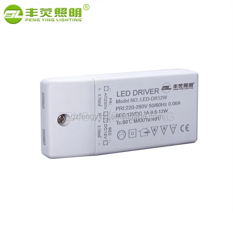 CE ROHS Plastic 12V 6W 12W 18W Economical Small Constant Current LED Driver