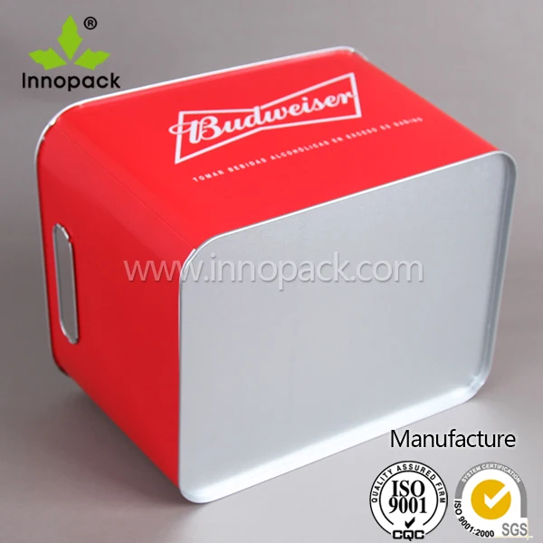 rectangular metal ice bucket wine cooler 10 liter beer bucket