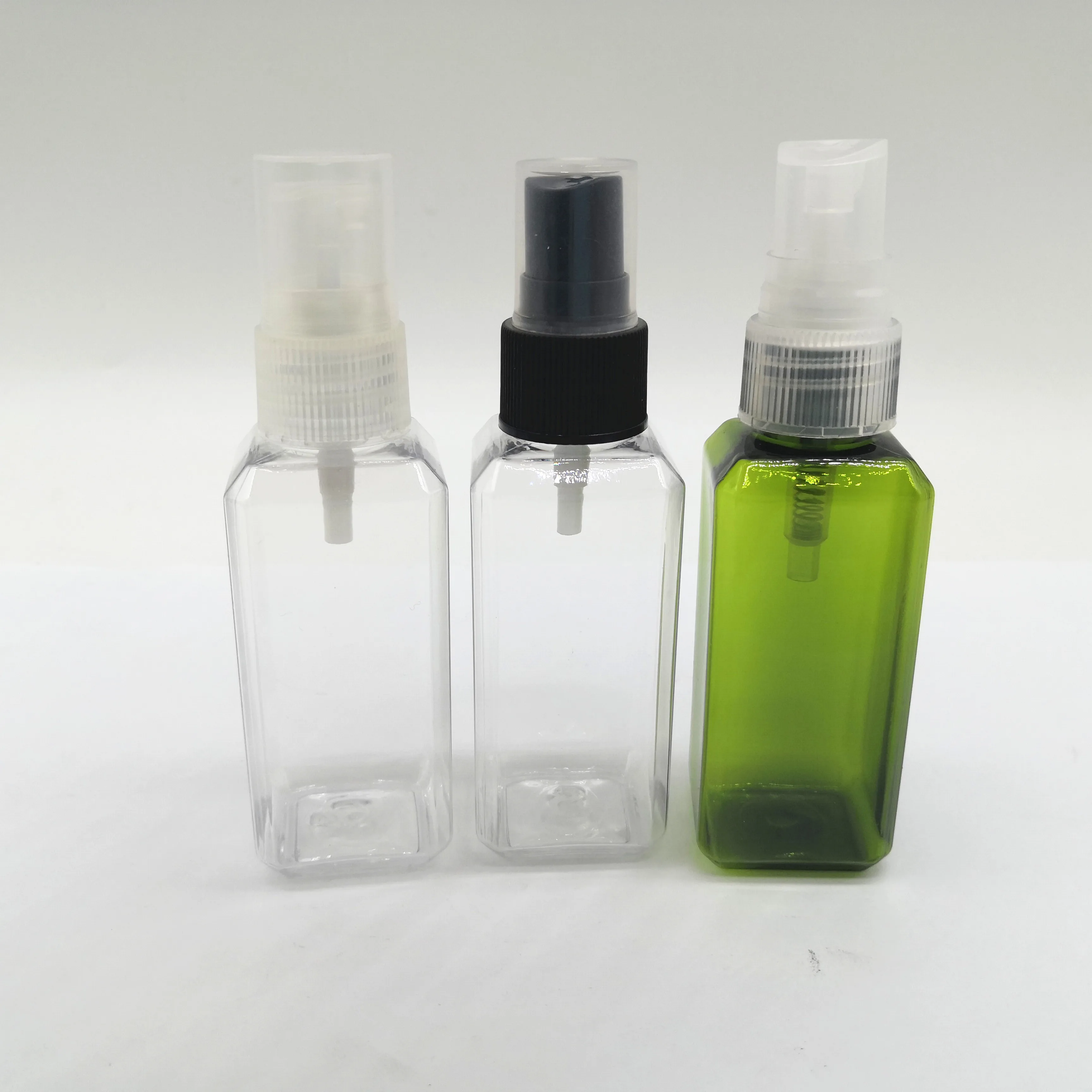 Customized Shape Free Sample 60 Ml Plastic Pet Square Oil Bottle