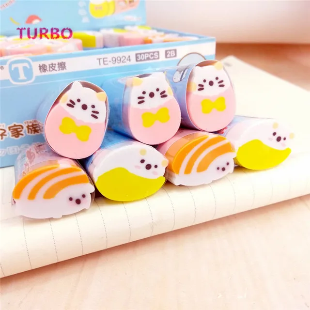 OEM логотип на заказ рекламные канцелярские товары подарочный набор 2019 высококачественные дешевые милые большие животные резиновые ластики на палец