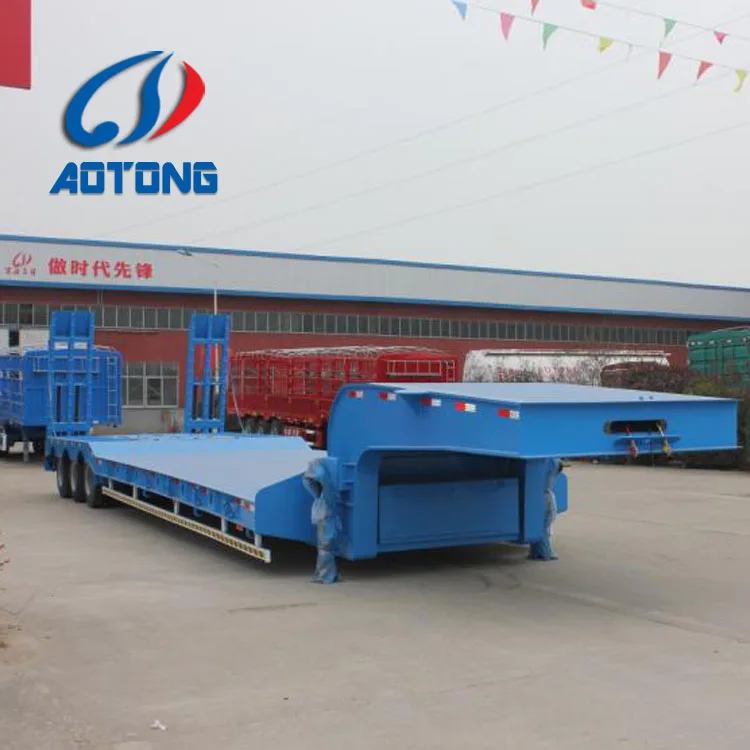 2 axles 40 tons 20 ton lowboy trailer heavy equipment hauling lowbed lowboy dolly trailer truck for sale