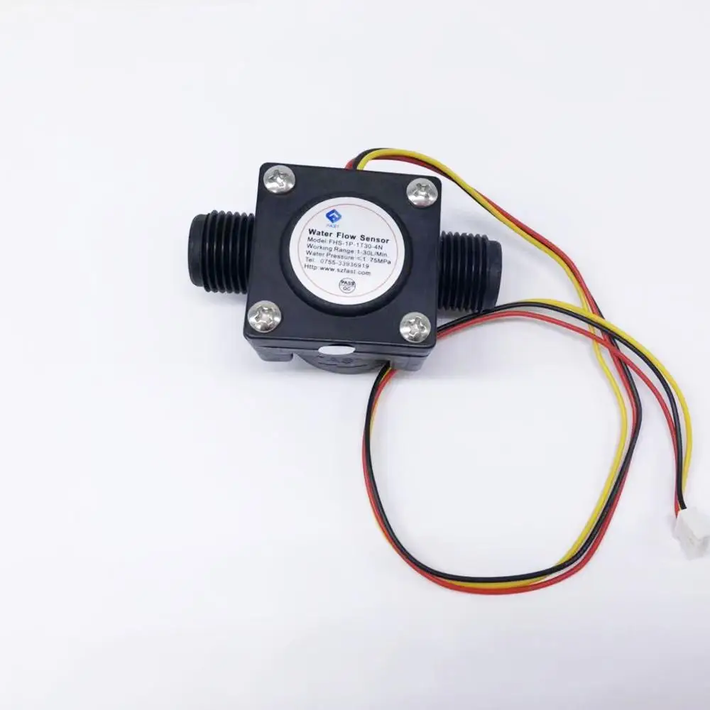 1~30 L/Min flow range magnetic plastic hall effect water flow sensor