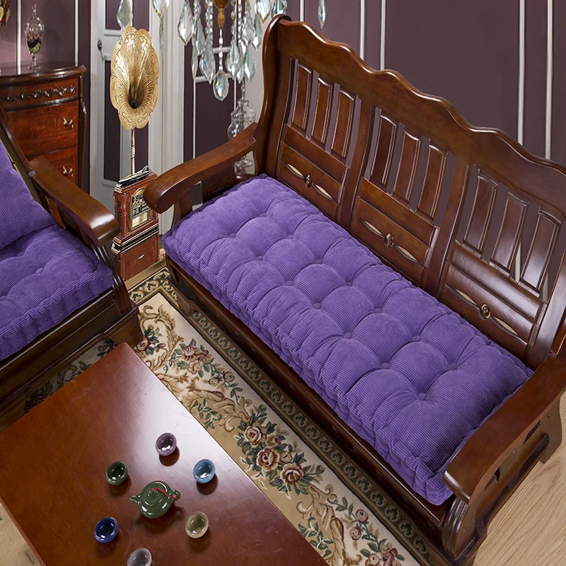 2018 Single Auto and Car School Comfort Chair Filling Corduroy Fatener Wooden Sofa Seat Cushion