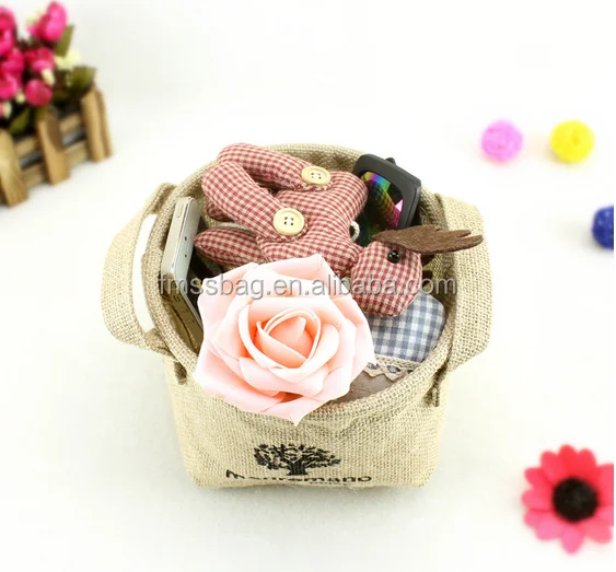 Lovely Carry up Mini Jute Burlap Tote Bags Wholesale