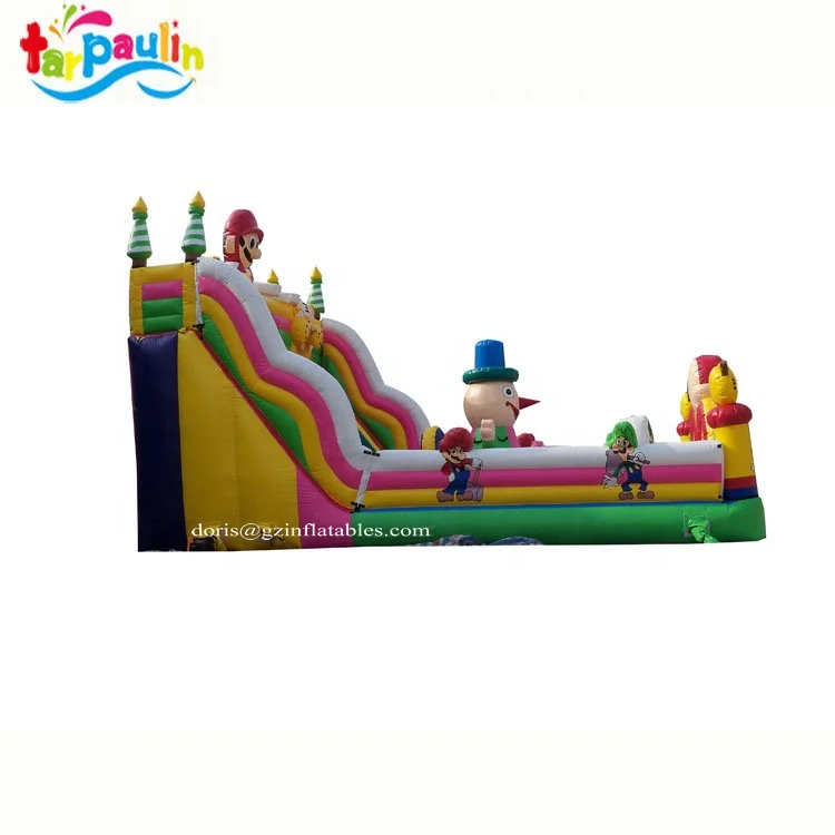 Mario Cartoon Inflatable Amusement Park/Tiger Inflatable Kids Playground/ Jungle Inflatable Toys Games Kids Funland