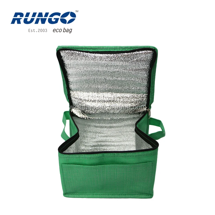 Reusable Outdoor Party Picnic Foods Drink Beer Fruit Insulated Non Woven Aluminium Foil Cooler Bag