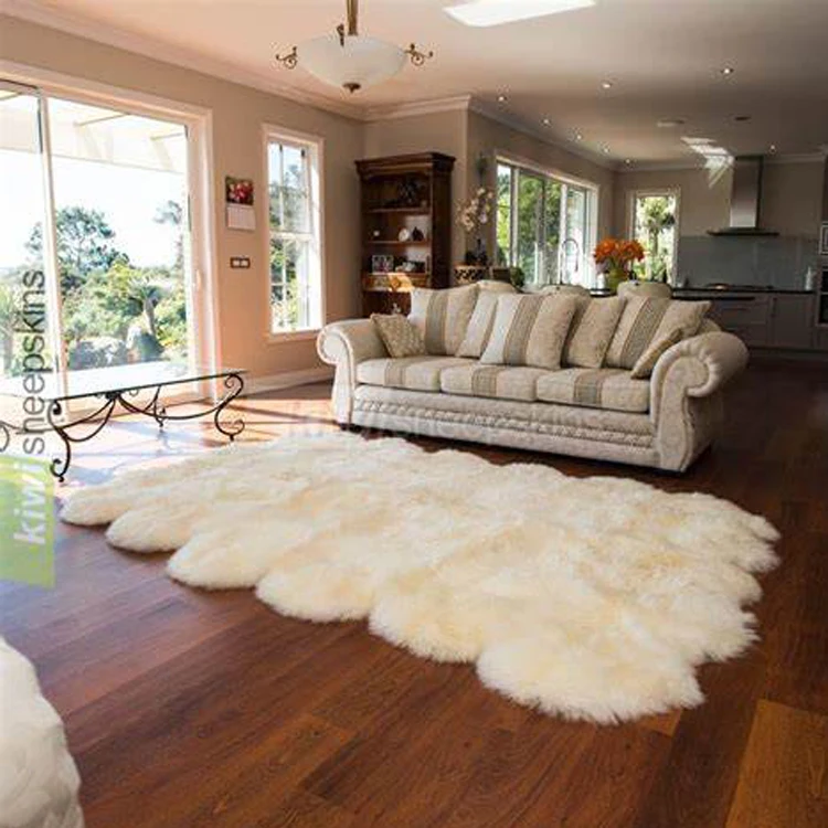 Home decoration wool sheepskin rugs and carpet luxurious long hairl comfortable soft area rugs and carpet