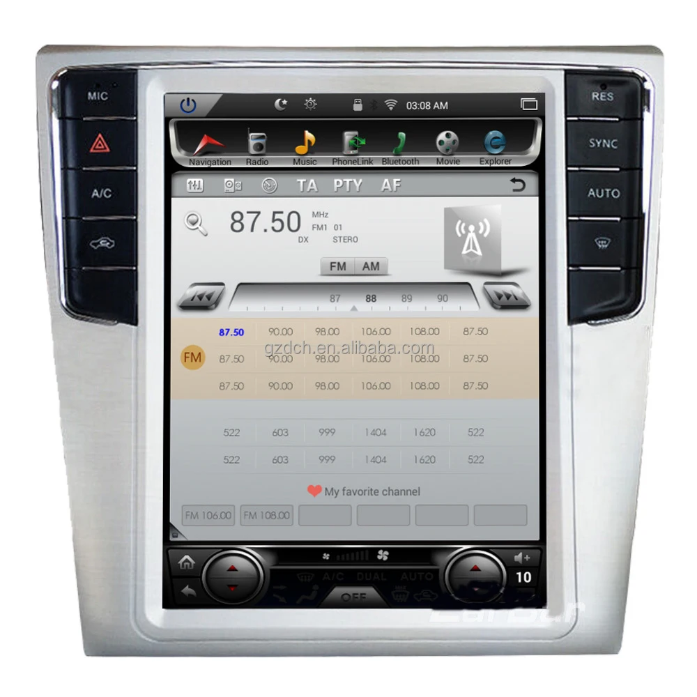 10.4 inch android car dvd player for Volkswagen  Magotan CC touch screen vertical screen gps navigation stereo radio audio dsp