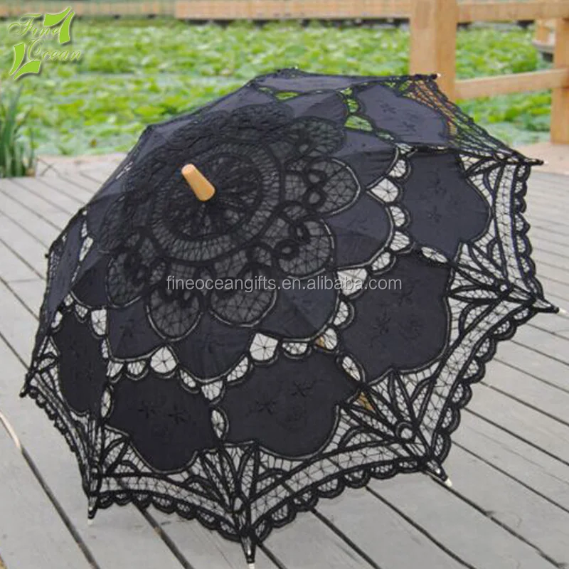 White chinese lace cheap italy souvenir gift deco favors wedding umbrella