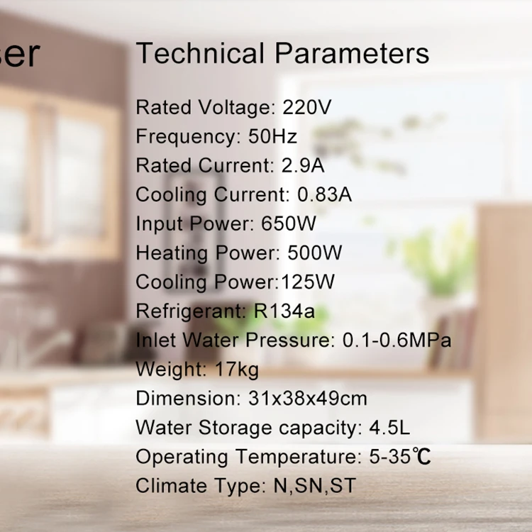 hot cold desktop reverse osmosis water dispenser