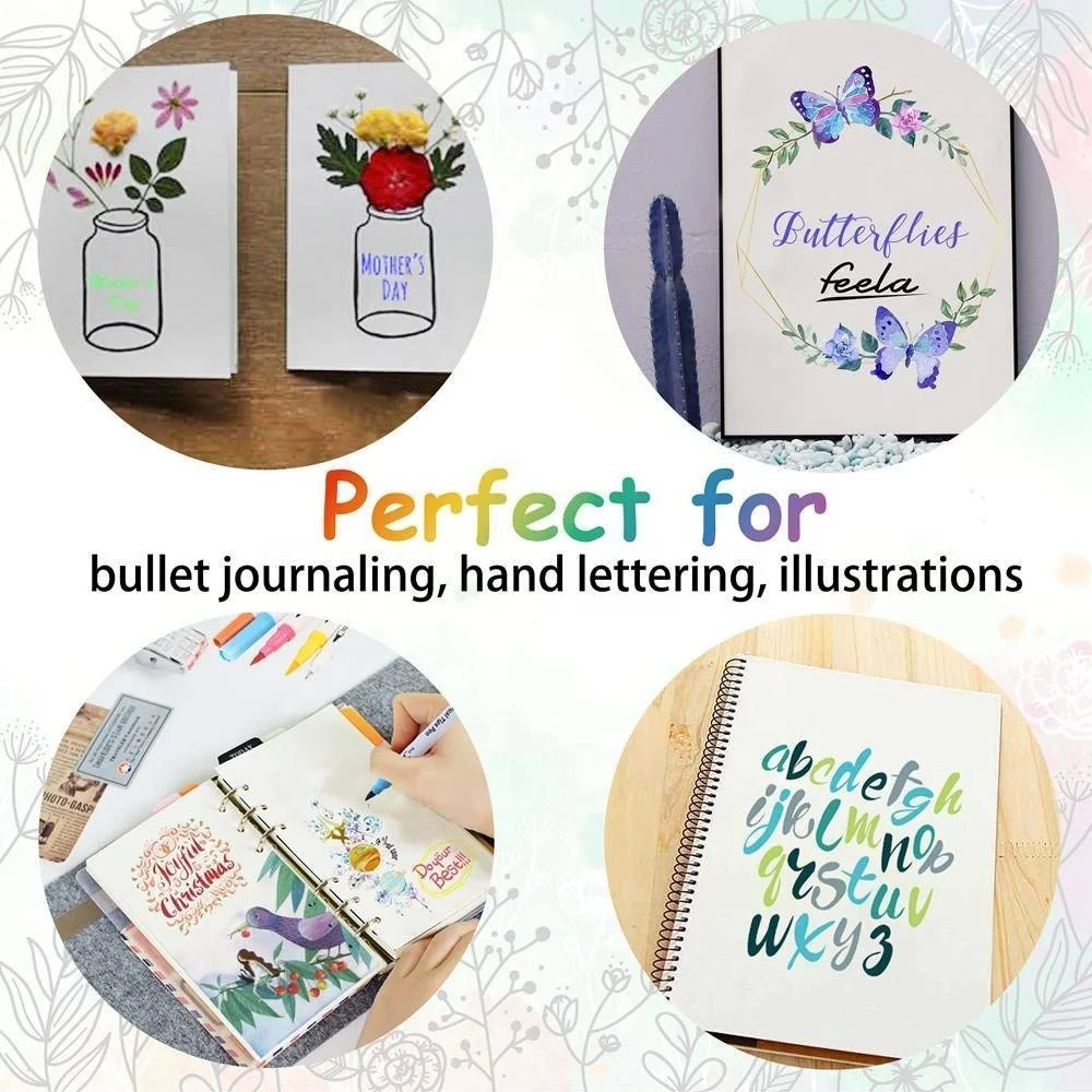 New Arrival Colorful Paint Brush Calligraphy Brush Marker Watercolor Brush Pen Set