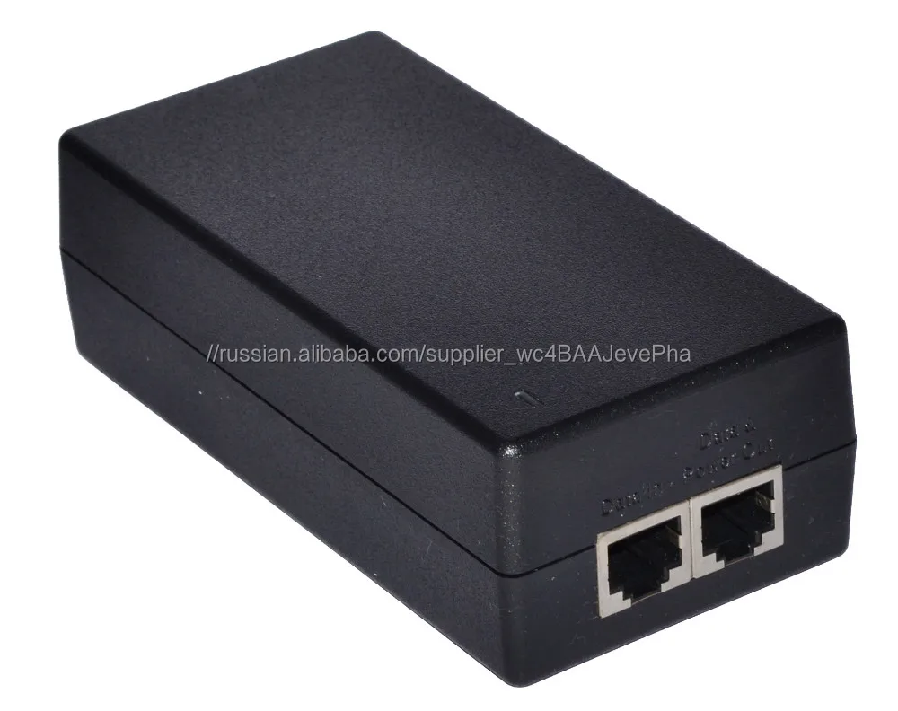 PoE инжектор гигабит 24Vdc 24W адаптер PoE пассивный сплиттер PoE для камеры CCTV / PoE коммутатор / IP-телефон