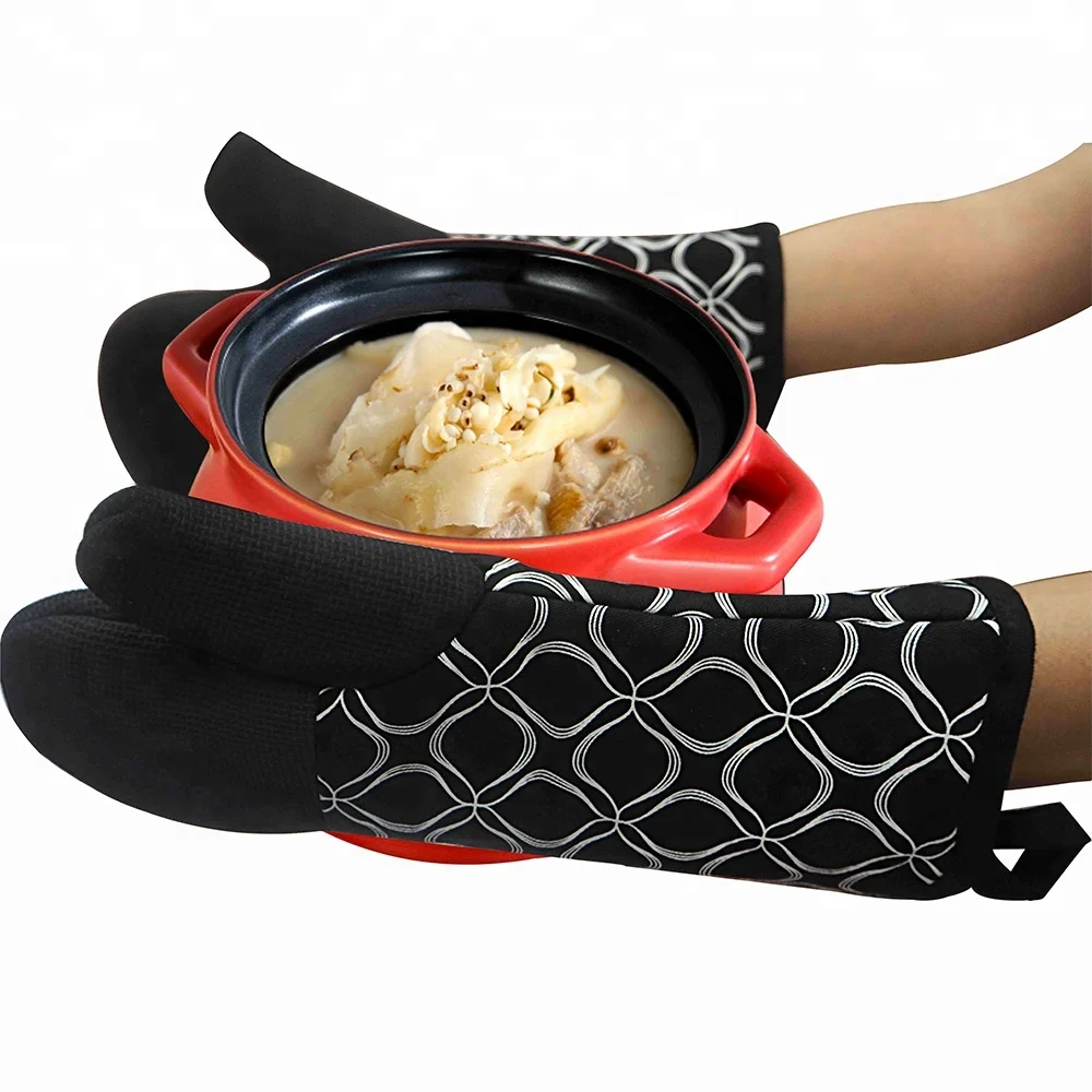 Meita Home Household Kitchen Heat Proof Custom Design Neoprene Mitten Oven Mitt Machine washable oven mitt