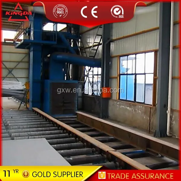 Q168 steel shot blasting machine for all kinds of channel steel angle iron and plate iron