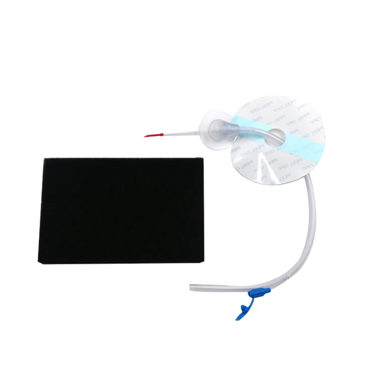 
Negative Pressure Wound Therapy System medical dressing set including black foam size 5*5cm tube with pad & adhesive film NPWT 
