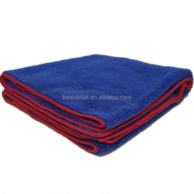 Super Large Blue Auto Detailing Car Care Wax Polishing Buffing Cleaning Wash Cloth 380 GSM 60x100cm Microfiber Drying Towel