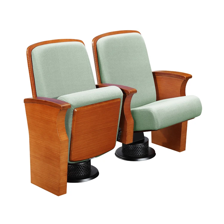 China Factory Direct Wooden Auditorium Armchair Used Church Folding Seating Chair