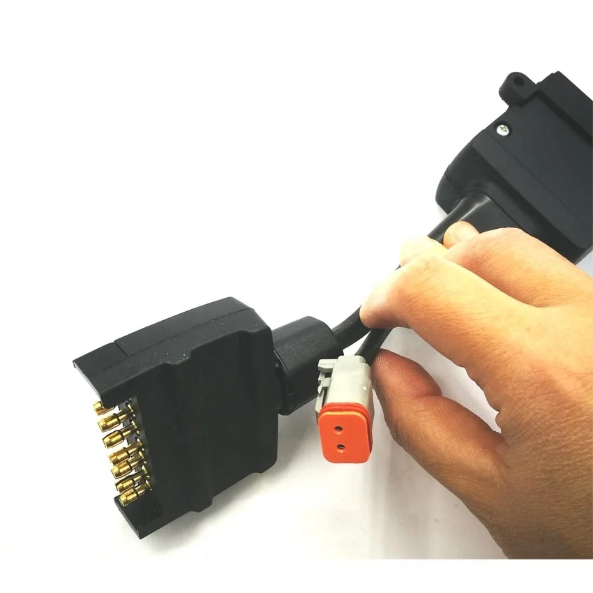 NEW HOT ITEM Australia flat 12 pin socket to 7 pin plug trailer plug connector  adapter flat 7pin trailer plug