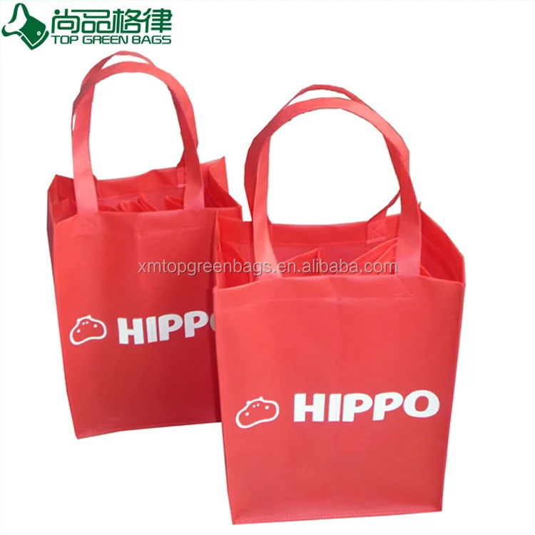 
6 bottles non woven wine bag polypropylene bottle bags beer can holder 