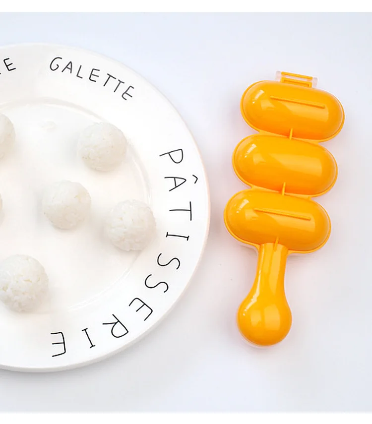 Rice Ball Mold DIY Onigiri Maker Mould Round Sushi Shaker Kitchen Mold Tools for Toddlers Kids Bento Box Lunch