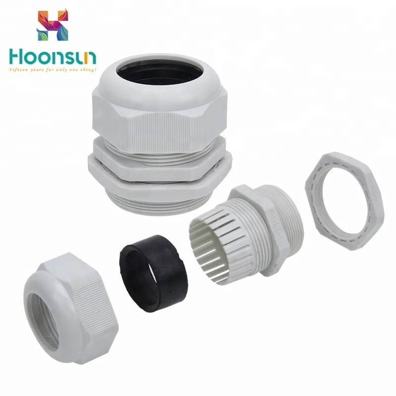 
black and white nylon cable glands pg13.5 pg11 factory exporter 